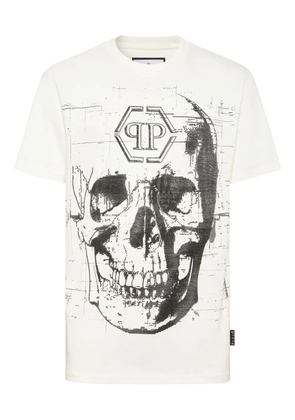 Philipp Plein skull-embellished T-shirt - White