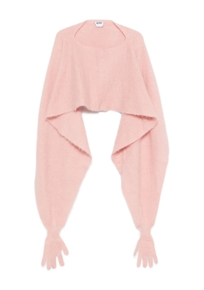 Moschino alpaca wool glove-detail jacket - Pink