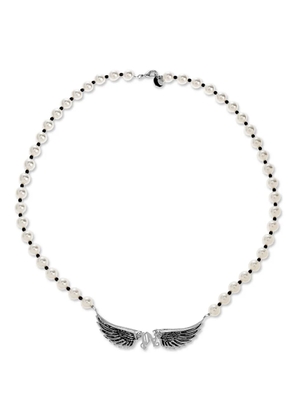 Palm Angels wing-pendant necklace - Silver