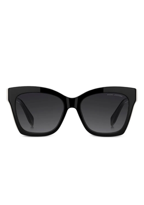 Marc Jacobs Eyewear logo-plaque square-frame sunglasses - Black