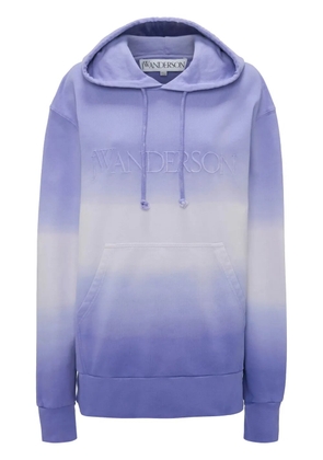 JW Anderson logo-embroidered gradient hoodie - Purple