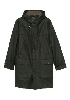 Fay patch-pocket single-breasted coat - Green