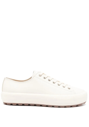 SANDRO leather sneakers - Neutrals
