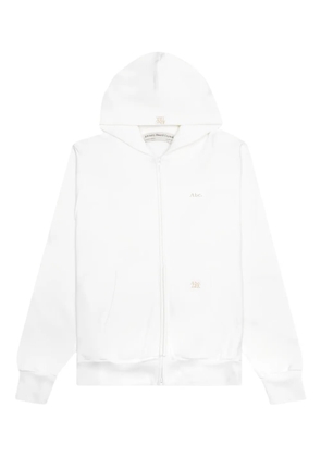 Advisory Board Crystals zip-up logo-detail hoodie - White