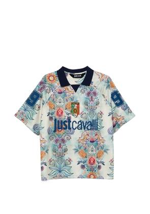 Just Cavalli floral print T-shirt - Blue