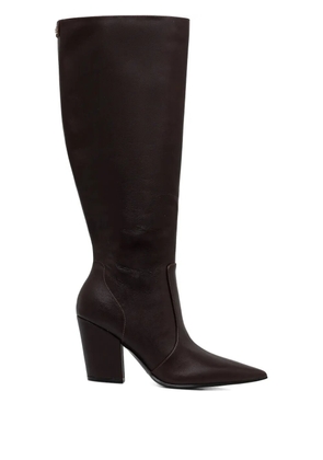 GUESS USA 85mm Nariel pointed knee-length boots - Brown