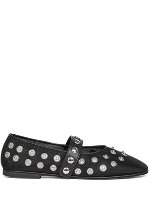 Stella McCartney popper-embellished round-toe flats - Black