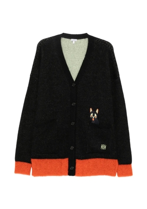 LOEWE embroidered cardigan - Black