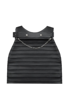 Manière De Voir pintuck chain mini skirt - Black