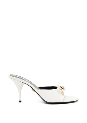 Versace 85mm flower detail sandals - White