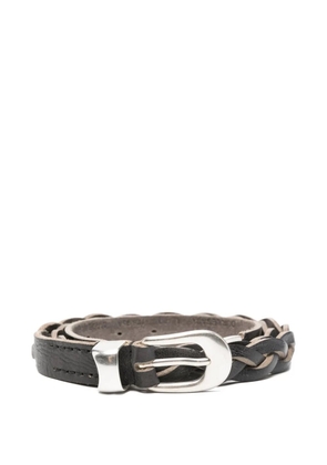 OUR LEGACY braided leather belt - Black