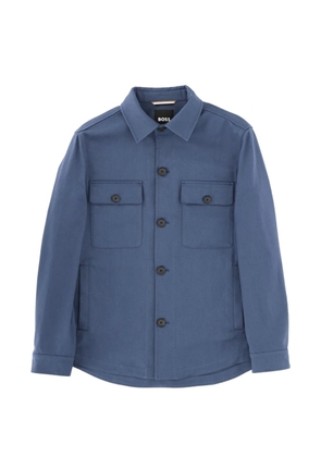 BOSS chest-pockets shirt jacket - Blue
