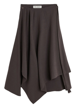 OUR LEGACY Spinnaker midi skirt - Brown