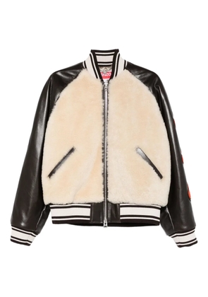 Kenzo x Futura 2000 shearling bomber jacket - Neutrals
