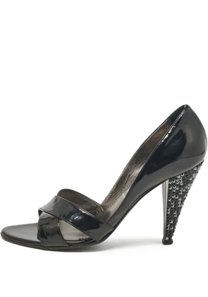 Casadei Vintage pre-owned 100mm leather pumps - Black