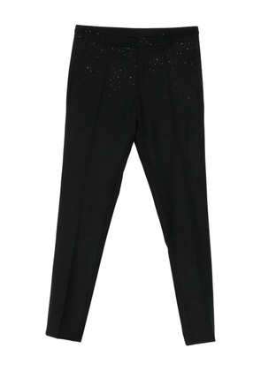 Patrizia Pepe rhinestone-embellished trousers - Black