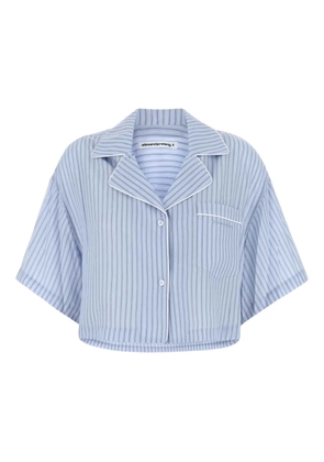 Alexander Wang striped short-sleeve shirt - Blue