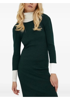 Bruuns Bazaar ribbed side-split midi dress - Green