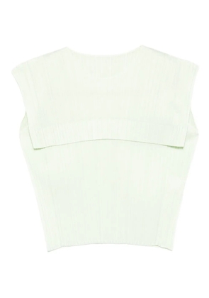 Pleats Please Issey Miyake pleated panelled blouse - Green
