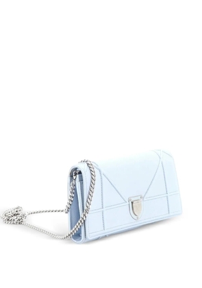 Christian Dior Pre-Owned Diorama Croisiere Chain Wallet Grained Calfskin clutch bag - Blue