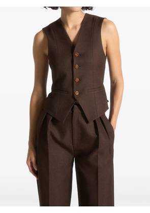 Manière De Voir Christine Cinch tailored waistcoat - Brown