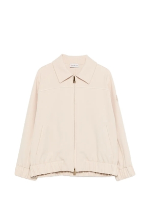 Moncler zip-up tonal-logo bomber jacket - Neutrals