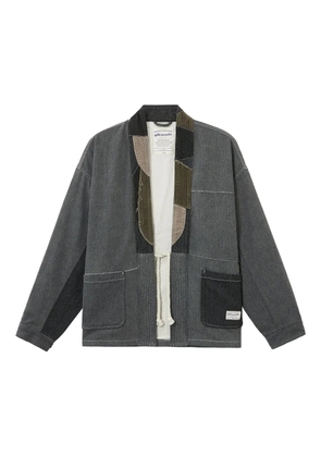 aftermaths patchwork panelled jacket - Grey
