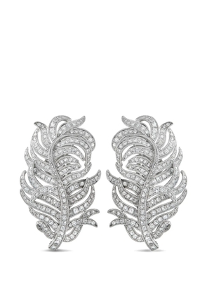 LB Exclusive feather-shape diamond earrings - Silver