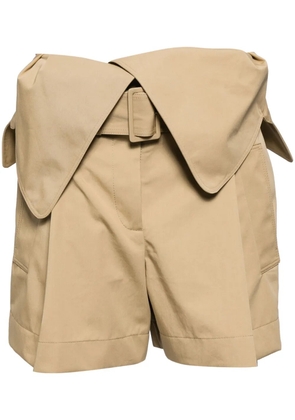 JW Anderson Fold Over Trench SHORTS - Brown