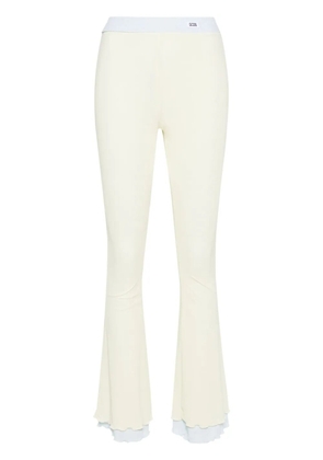 GCDS layered flared trousers - Yellow