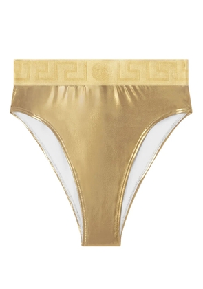 Versace Greca Border metallic bikini bottoms - Gold