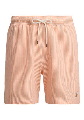 Polo Ralph Lauren striped drawstring swim shorts - Orange