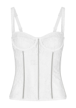 Dolce & Gabbana lace bustier-style bodysuit - White