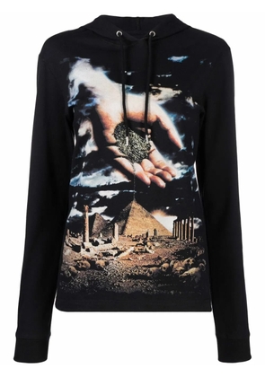 Rabanne x Kimura Tsunehisa graphic-print hoodie - Black