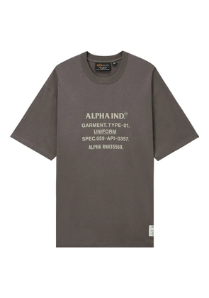 Alpha Industries graphic-print crew-neck T-shirt - Grey