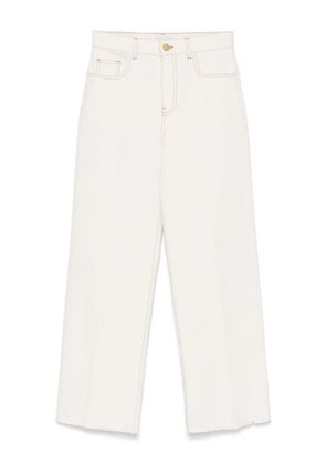 Giambattista Valli frayed-edges jeans - White
