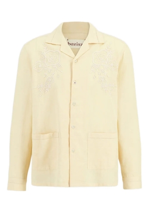 Baziszt Cade floral-embroidered long-sleeve shirt - Neutrals