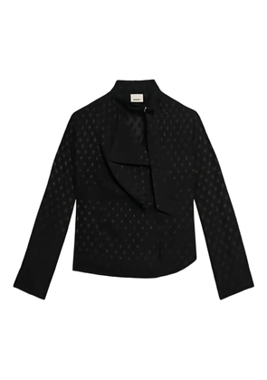 ISABEL MARANT Emany polka-dot draped top - Black