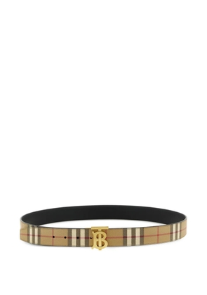 Burberry check-pattern belt - Neutrals
