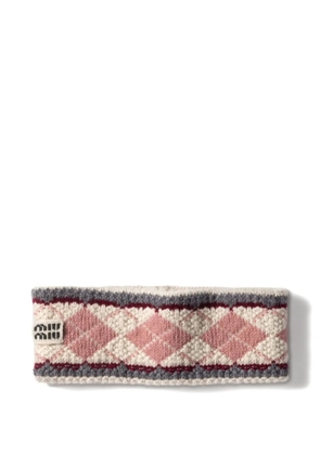 Miu Miu logo -patch headband - Neutrals