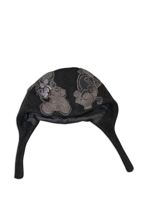 HUI MILANO floral pattern hat - Grey