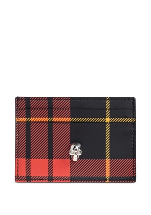 Alexander McQueen tartan skull cardholder - Black