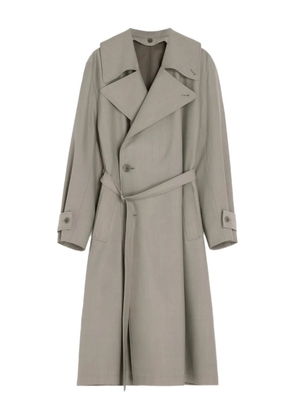 LEMAIRE double-breasted belted trench coat - Neutrals