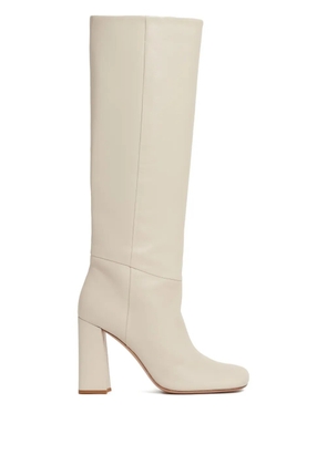 Fabiana Filippi block-heel leather boots - White