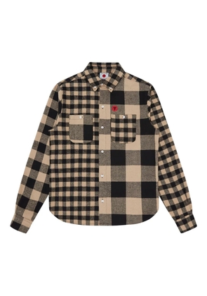 ICECREAM check-pattern pocket shirt - Brown