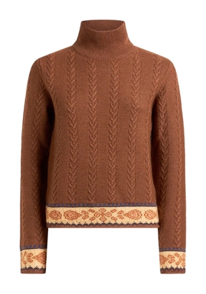 ETRO cable-knit patterned sweater - Brown