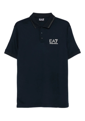 Ea7 Emporio Armani logo-detail polo shirt - Blue