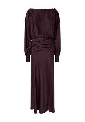 PINKO long-sleeve ruched-detail dress - Purple