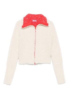 Diesel zip-front cardigan - White
