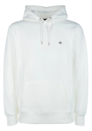 Gant logo-embroidered hoodie - White